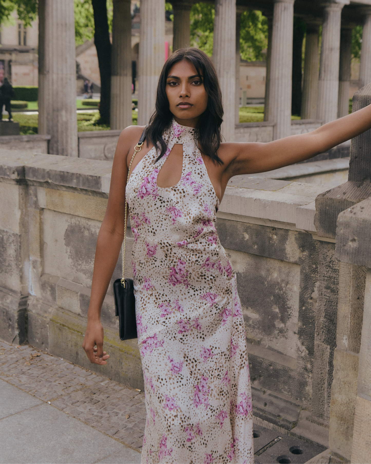 Chloe Leopard Floral Maxi Dress