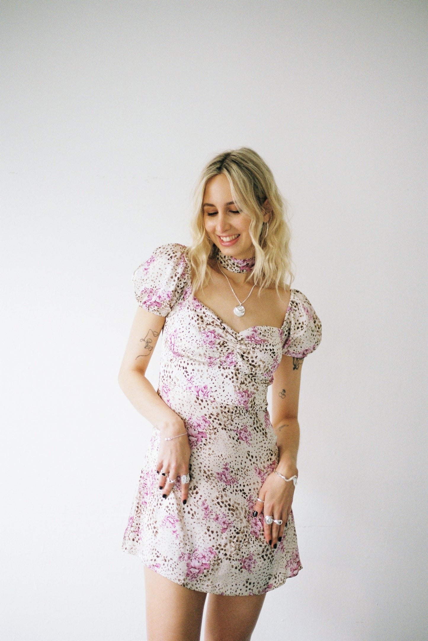 Joni Leopard Floral Mini Dress