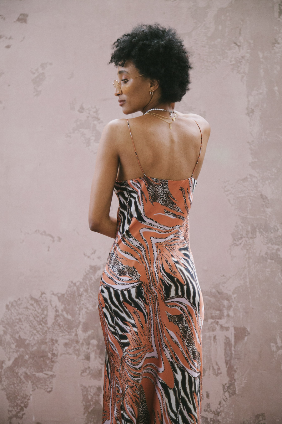 Camille Animal Print Slip Dress