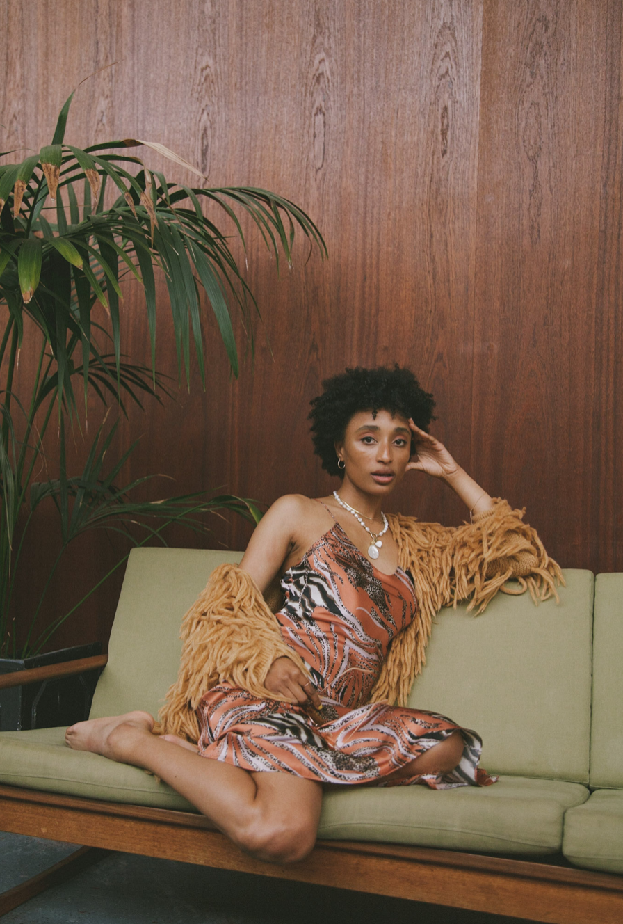 Camille Animal Print Slip Dress