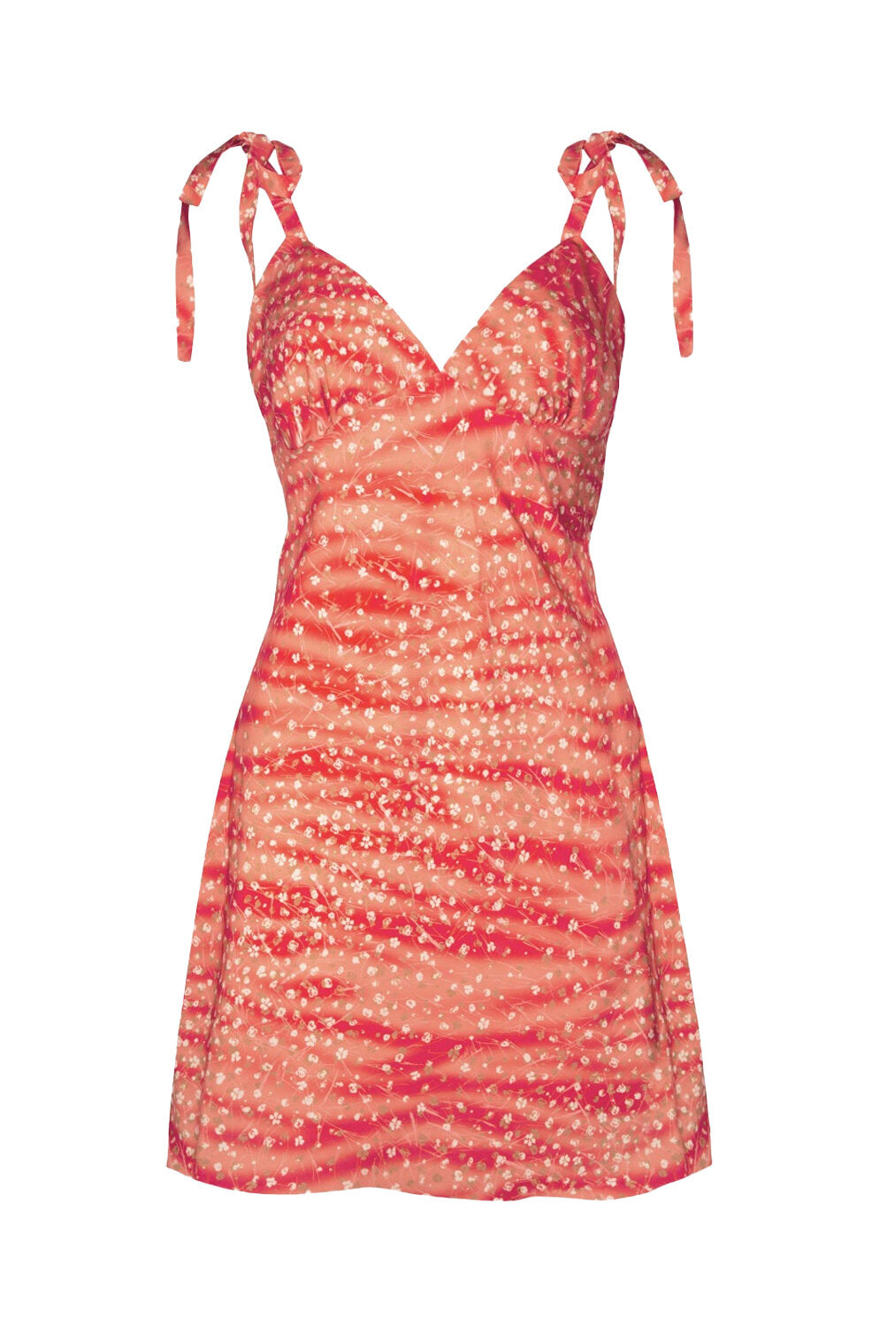 Alana Mini Slip Dress - Red Micro Floral