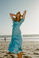 Flo Milkmaid Midi Dress - Blue Cherry