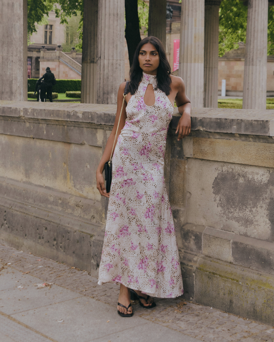 Chloe Leopard Floral Maxi Dress