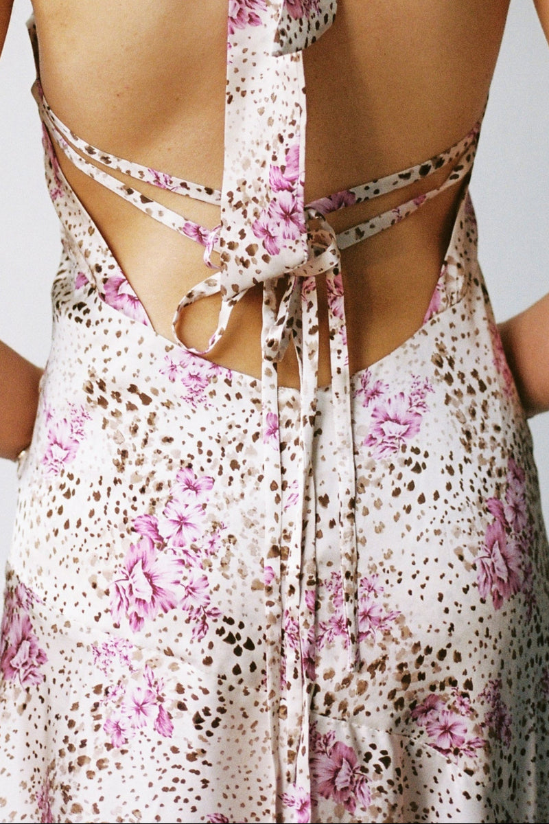 Chloe Leopard Floral Maxi Dress