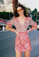 Danielle Mixed Print Mini Dress