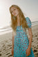 Flo Milkmaid Midi Dress - Blue Cherry