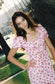 Flo Milkmaid Midi Dress - Pink Cherry