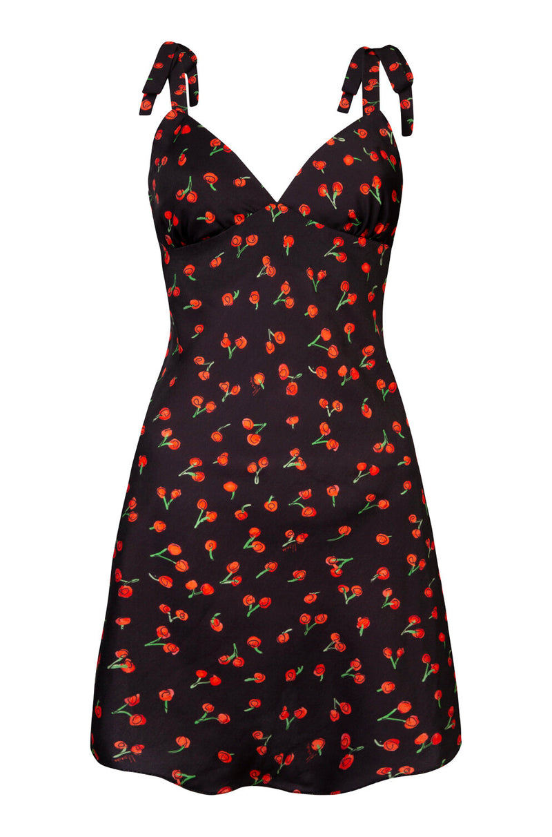 Alana Mini Slip Dress - Black Cherry alternate