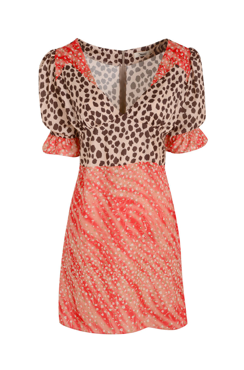 Danielle Mixed Print Mini Dress alternate